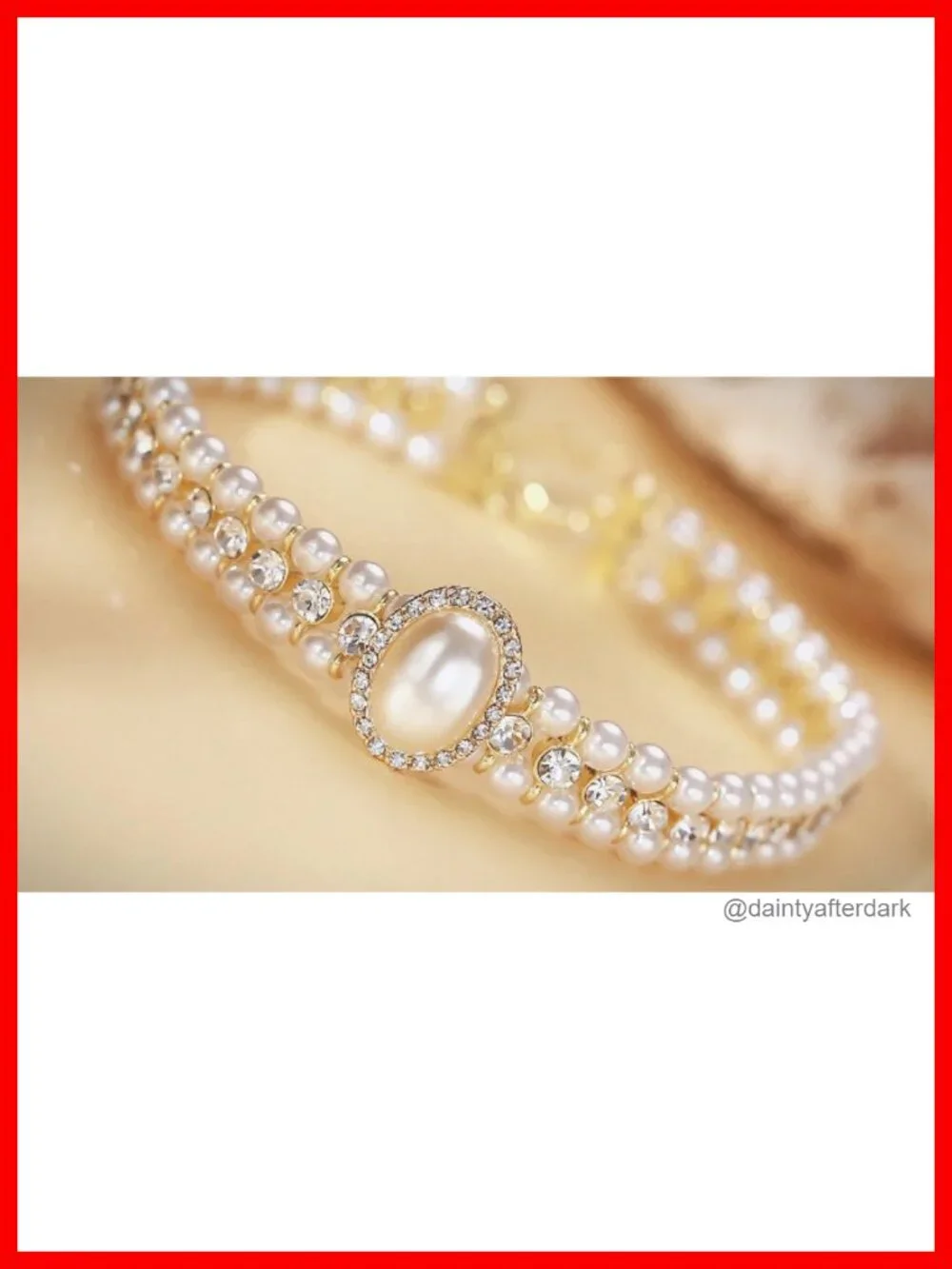 Vintage Inspired Crystal Simulated Pearl Choker Necklace Earrings Bracelet